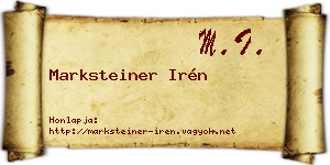 Marksteiner Irén névjegykártya