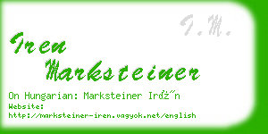 iren marksteiner business card